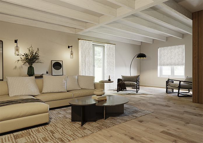 Laura Ashley Pussy Willow, Dove Grey - Roman Blind - Image 6